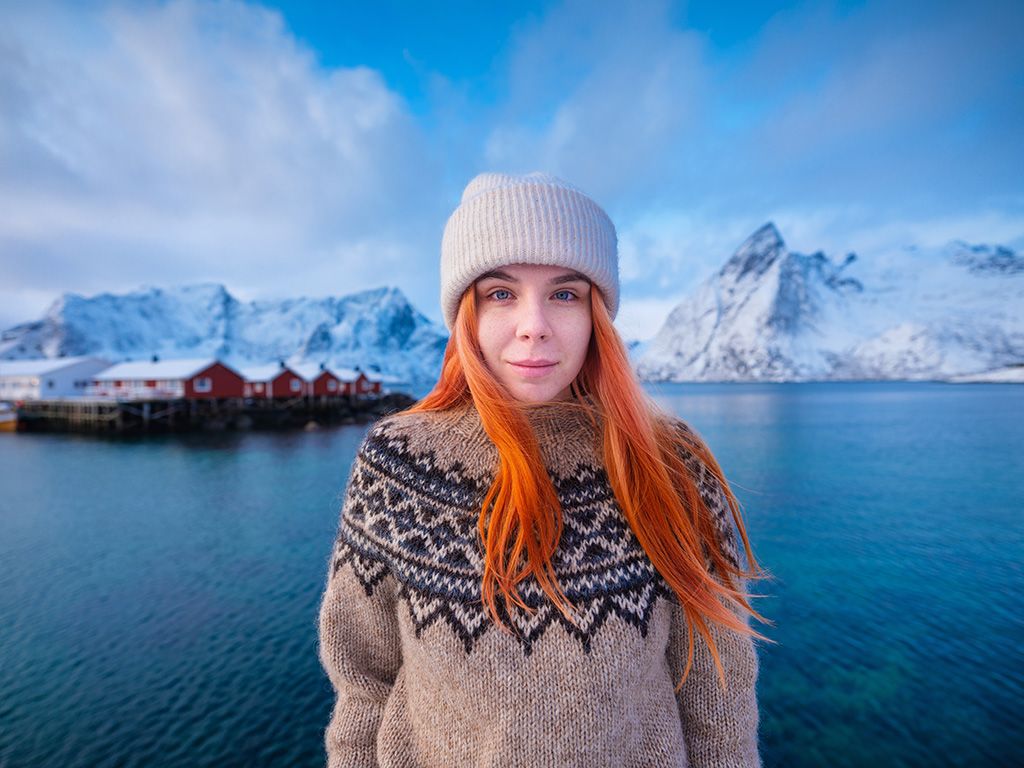 Native Icelandic girl with red hair.