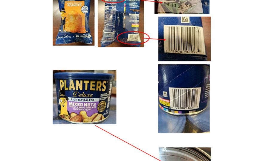 How to identify Planter's Deluxe Lightly Salted Mixed Nuts recall